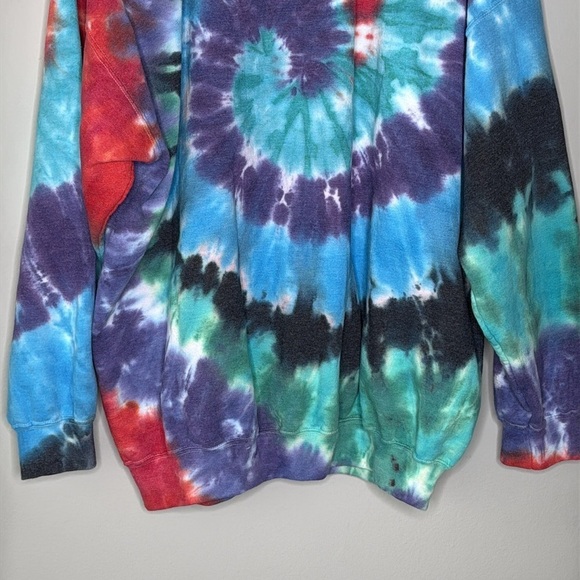 Gildan Tie Dye Pullover Crewneck Sweatshirt Handmade Size XXL - Picture 6 of 7